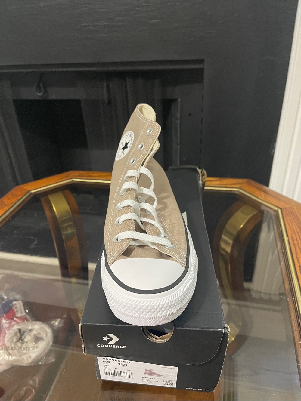 Converse All Star High Top Sneakers - Taupe Canvas - Picture 5 of 8